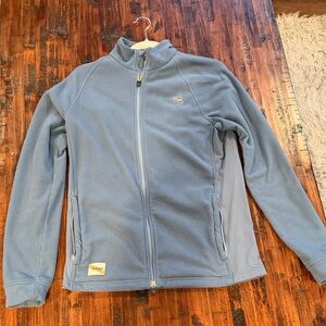 Tracksmith Franklin Blue Fleece Jacket with Embroidered Logo